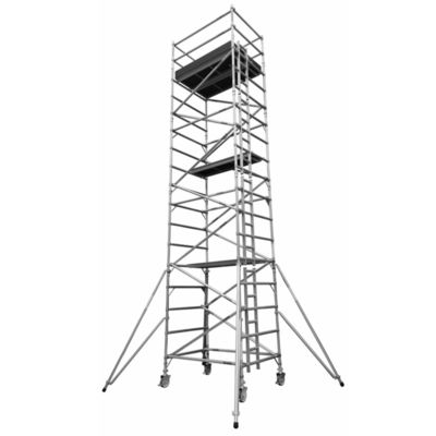 Un buon prezzo. Anodizzato Mobile Alumini Scaffold Torre Facile da assemblare / smontare in linea