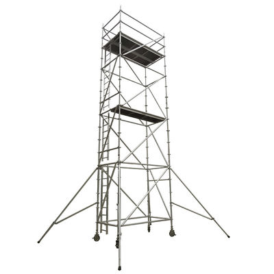 Un buon prezzo. Platformwidth 0.6m To 1.2m Aluminium Scaffold Tower With Diagonal Pipe Structure Anodized Surface Ideal For Construction in linea