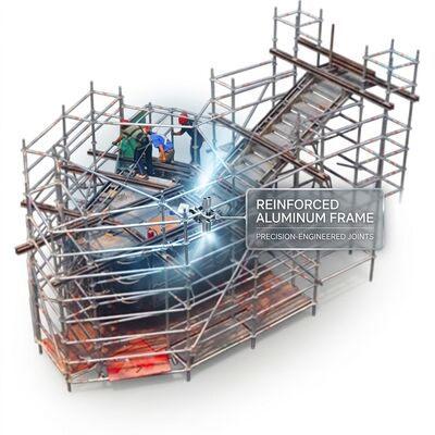 Un buon prezzo. Torre di ponteggio in alluminio da interno stretta da 0,6 m con profilo ultrasottile e stabilizzatori per spazi ristretti in linea