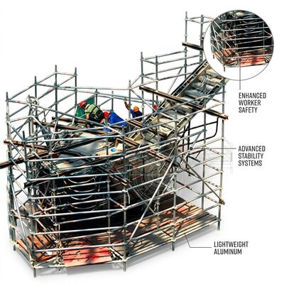 Un buon prezzo. Push-Fit Interlock Scaffold Tower di alluminio Assemblaggio senza utensili Non è necessario un martello Piattaforma di accesso rapido connesso EN1004 in linea