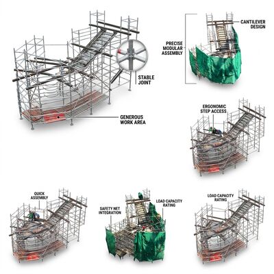 Un buon prezzo. Torre di ponteggio in alluminio a sbalzo 1,5 m Sistema di accesso per superamento ostacoli Piattaforma a sbalzo EN1004 CE in linea