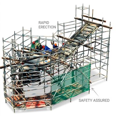 Un buon prezzo. Torre di ponteggio in alluminio stabilizzata con base larga 300% di espansione dell'impronta per altezza di lavoro 24m EN12810 in linea